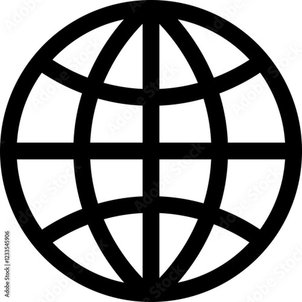 Obraz globe icon on grid