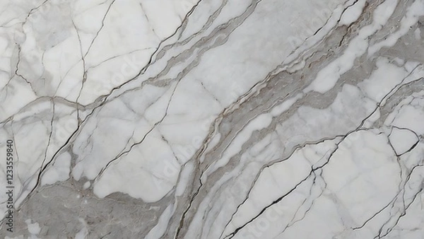 Fototapeta Minimalist White Marble: Polished Elegance with Light Gray Veining for Luxury Branding