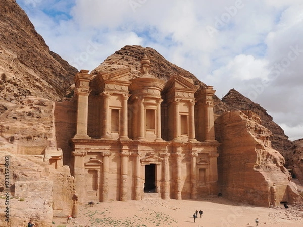 Obraz ヨルダン　ペトラ遺跡　エドディル