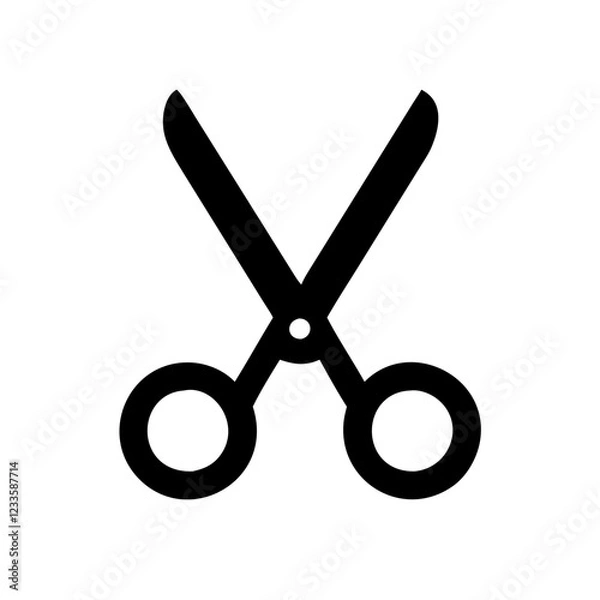 Fototapeta Pair of Scissors Vector Icon – Cutting and Precision Symbol