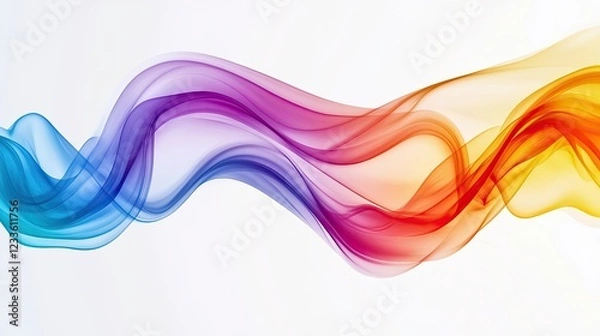 Obraz Rainbow Segment Isolated: Rainbow segment isolated on transparent background,