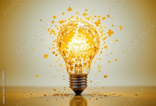 Fototapeta Innovative solution, creative thinking, problem solving concept