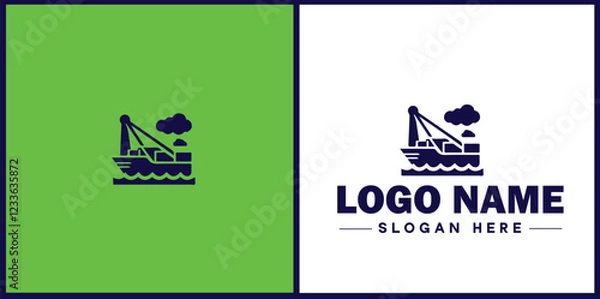 Fototapeta Manufacturing Company icon Industrial company Manufacturing firm Production company flat logo sign symbol editable vector