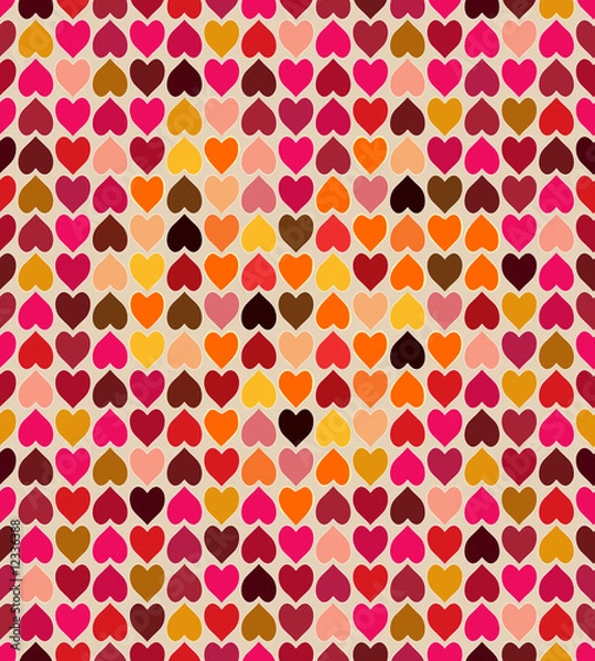 Obraz Seamless Heart Mosaic Pattern