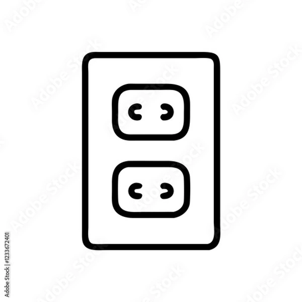Fototapeta power socket icon design