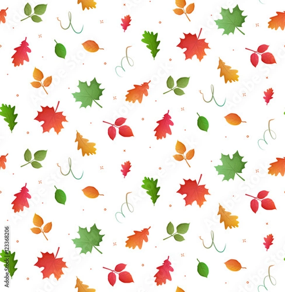 Fototapeta Seamless autumn pattern.