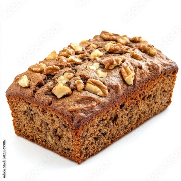 Fototapeta Moist banana bread made with coconut oil and almond