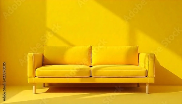 Fototapeta orange sofa in a room