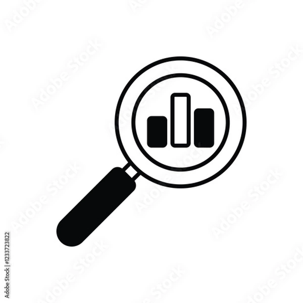 Fototapeta Search Analytics vector icon