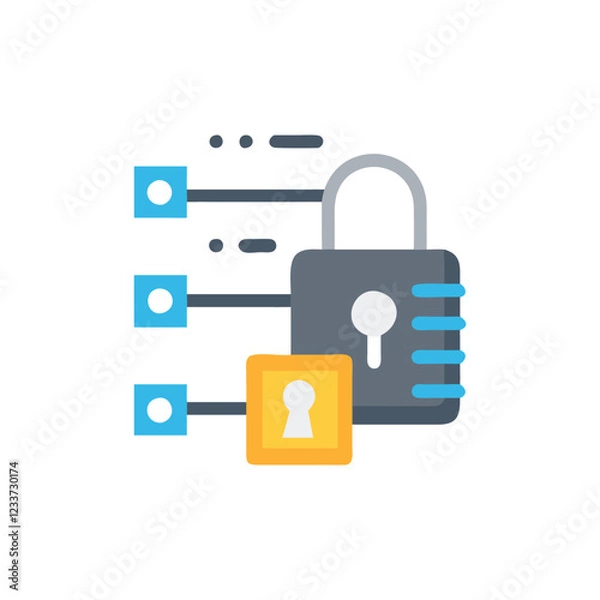 Fototapeta  Icon of Data Encryption for Privacy Protection