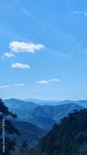 Obraz Blue sky and mountain