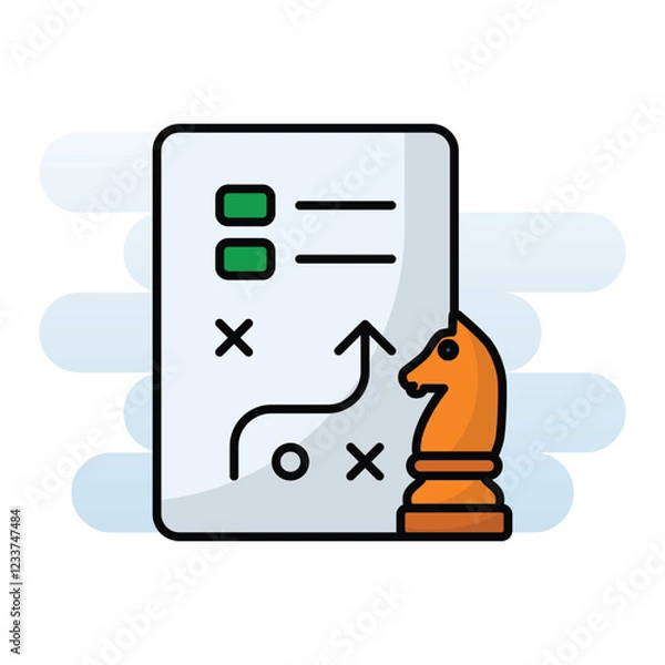 Fototapeta Strategy Chart vector icon