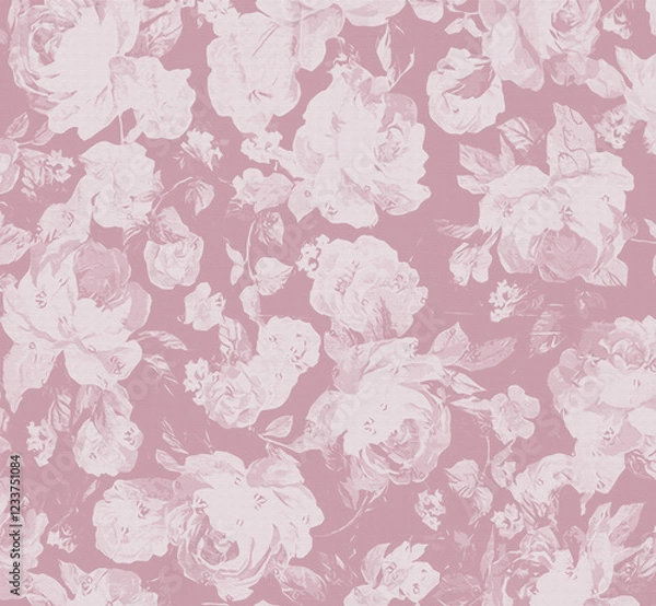 Obraz Stylish Nature Inspired Pattern with Flowers & Leaves