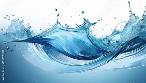 Fototapeta Transparent Water Splashes and Drops A Refreshing Moment Frozen in Time on a Transparent Background, Perfect for HighImpact Visual Designs or Hydrodynamics Illustrations.