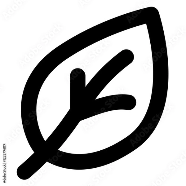 Fototapeta Leaf icon, simple Leaf outline icon