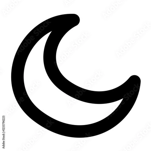 Obraz Moon icon, simple Moon outline icon
