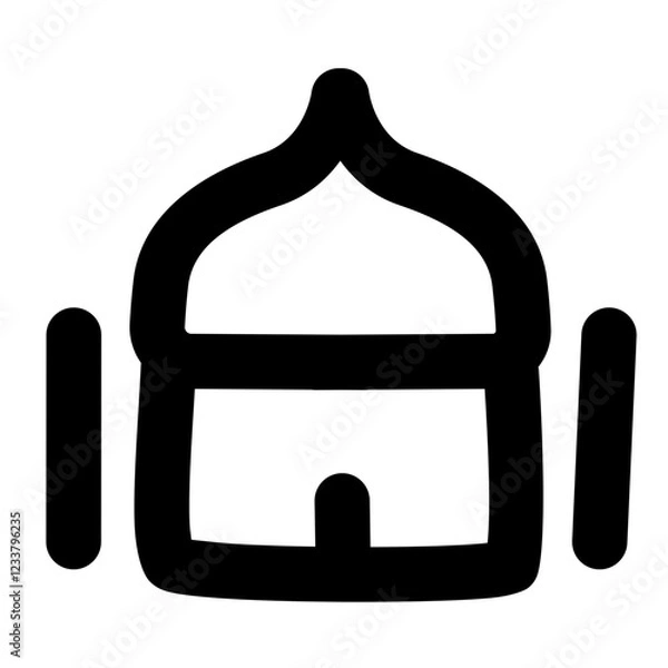 Fototapeta Mosque icon, simple Mosque outline icon