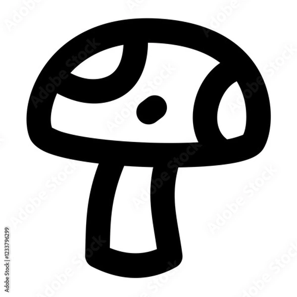 Fototapeta mushroom icon, simple mushroom outline icon