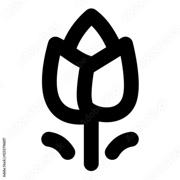 Obraz tulip icon, simple tulip outline icon
