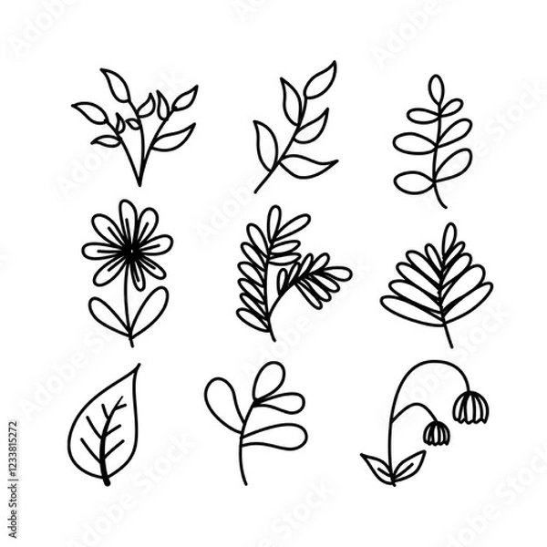 Obraz Minimalist Simple Leaf Design