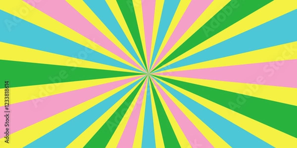 Fototapeta colorful sunburst lines Background. Light sun rays pattern. Vintage stripes halftone radial for poster, banner, advertising backdrop, 