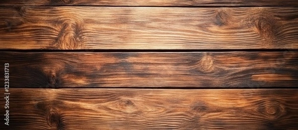 Fototapeta Rustic wooden plank texture background with natural brown tones and wood grain patterns