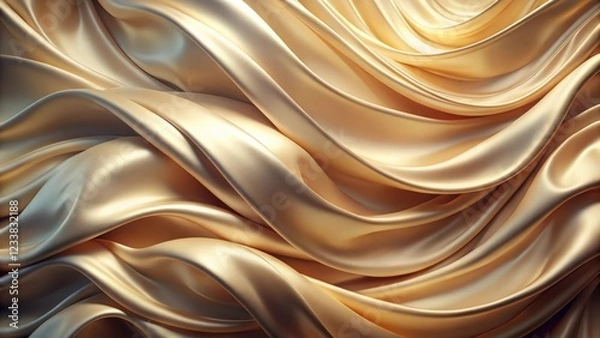 Fototapeta Elegant background of flowing luxury cloth with soft waves ,  fabric, texture, elegant, luxurious, smooth, soft, satin