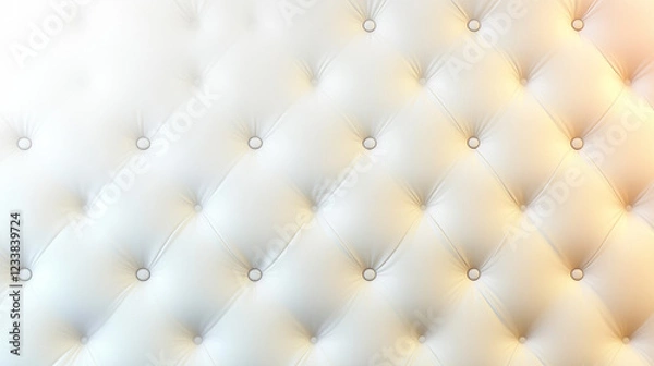 Fototapeta New white mattress as background, top view A textured close-up of a white mattress surface,