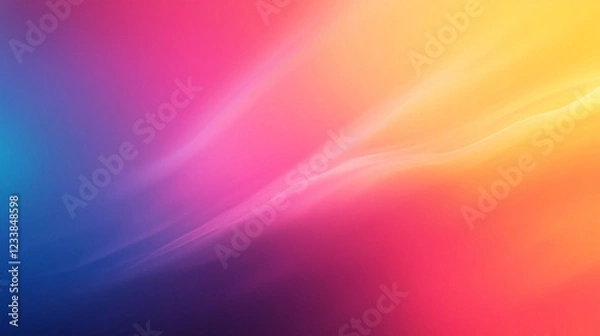 Fototapeta Colorful pink, yellow and turquoise gradient noisy grain background texture, Gradient background Color Blur colorful, Watercolor pink, violet, blue abstract texture.