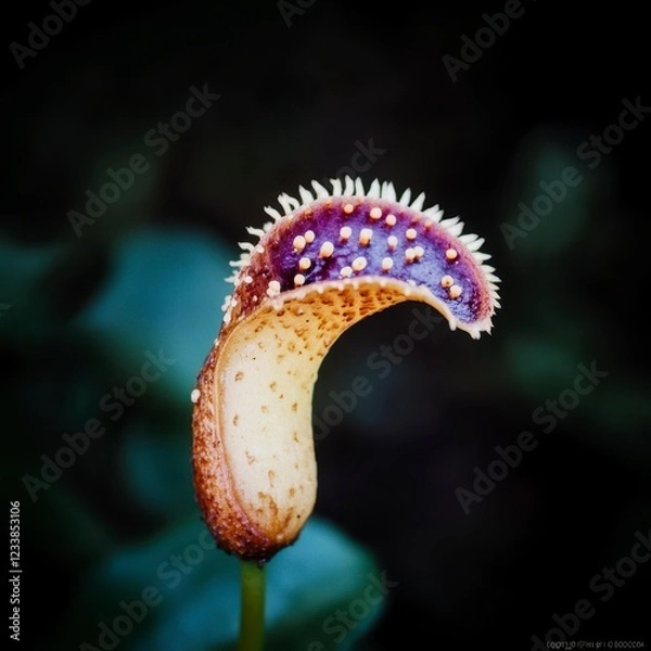 Fototapeta Unique Close-Up of Exotic Flower with Colorful Petals and Texture