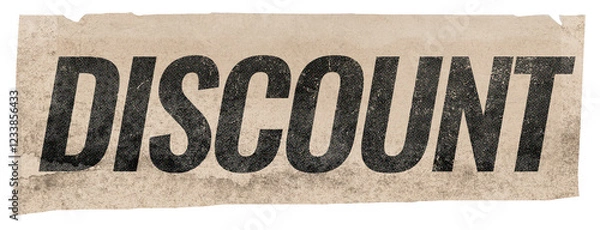 Obraz Discount Text klipping cut out paper collage