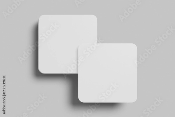 Fototapeta Blank Coasters Square Mockup