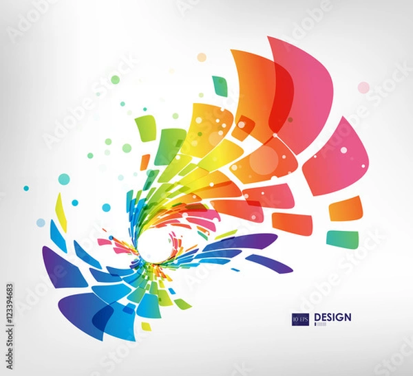 Obraz Streszczenie geometryczny plusk na białym tle