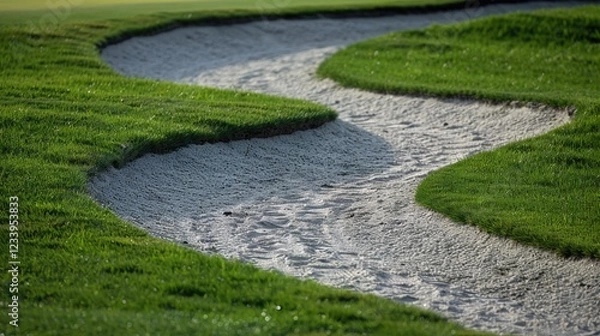 Fototapeta Golf Course Maintenance: Sand helps maintain golf course conditions by improving bunker surfaces and topdressing greens, ensuring healthier turf and optimal performance on the course.
