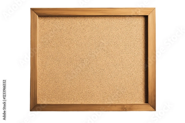 Fototapeta cork bulletin board isolated on transparent white background, clipping path