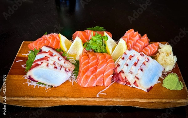 Obraz Artfully Arranged Sushi and Sashimi Platter