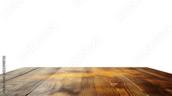 Fototapeta Empty wooden table front view for a vintage interior design backdrop. Created with Generative AI.