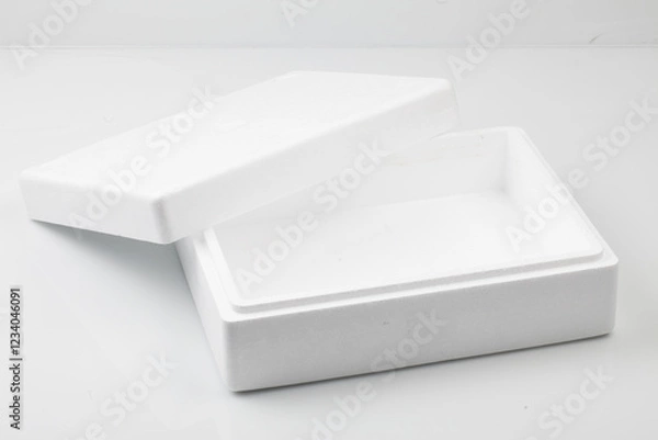 Fototapeta Styrofoam is a synthetic material made up of small air-filled particles that is lightweight and has excellent heat insulating properties.
