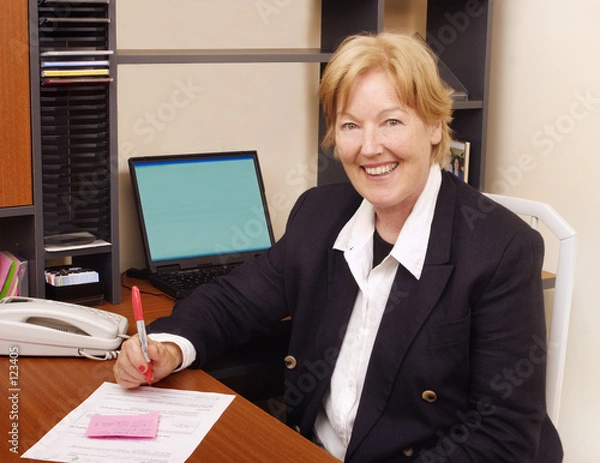 Obraz happy business woman ii