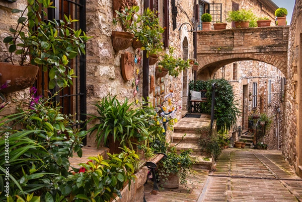 Obraz view of Spello, Italy.