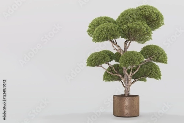 Obraz  tree leaves nature on white background 3d