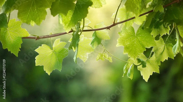 Obraz Lime Green Vine Growth Timelapse in Bright Daylight