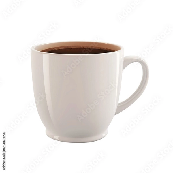 Fototapeta 3D Coffee Mug Icon, Transparent Cut Out