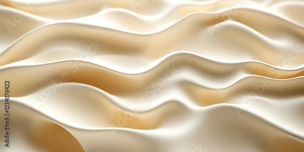 Fototapeta Elegant Light Yellow to Soft Peach Gradient 3D Background with a Delicate, Flowing, Textured Pattern