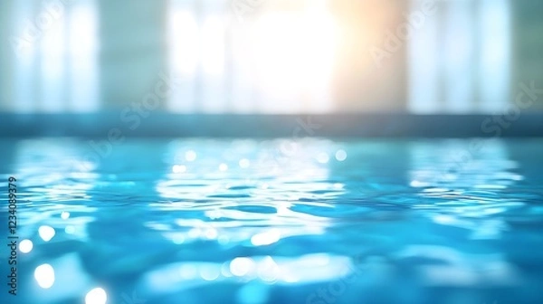 Fototapeta Blue Pool Water Reflection Sunlight