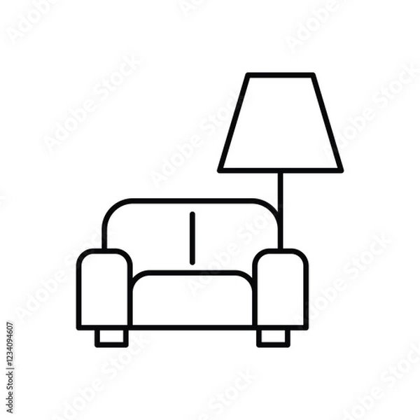 Obraz Living Room vector icon