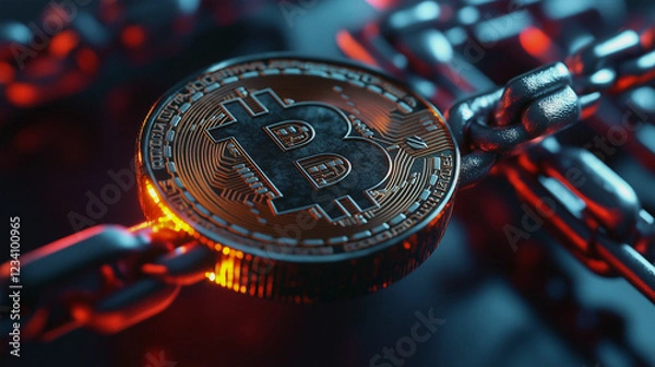 Obraz Strong bitcoin chain resistance to attacks