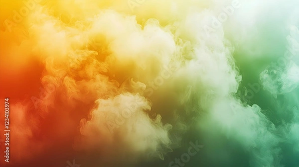 Fototapeta Colorful smoke clouds, abstract background