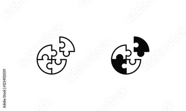 Fototapeta Solution icons set vector stock illustration