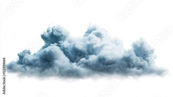 Fototapeta dark storm clouds and electric lightning isolated on a clean backdrop